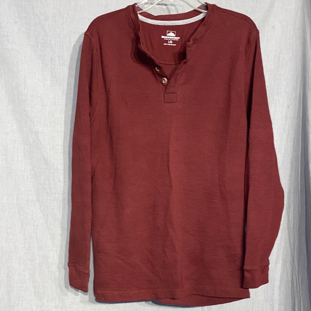 Northwest Men's Burgundy Long Sleeve Shirt